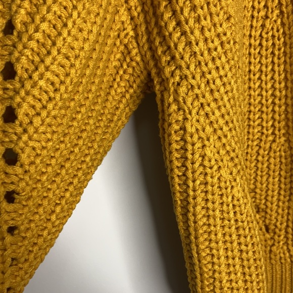 Mustard Yellow Open Front Cardigan - Picture 4 of 13